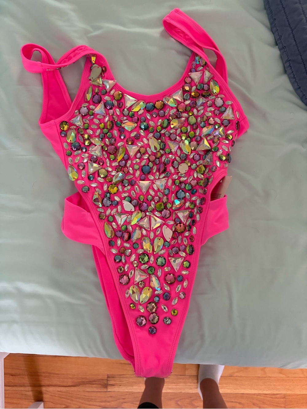 Barbie Pink Jeweled One-Piece Swimsuit
